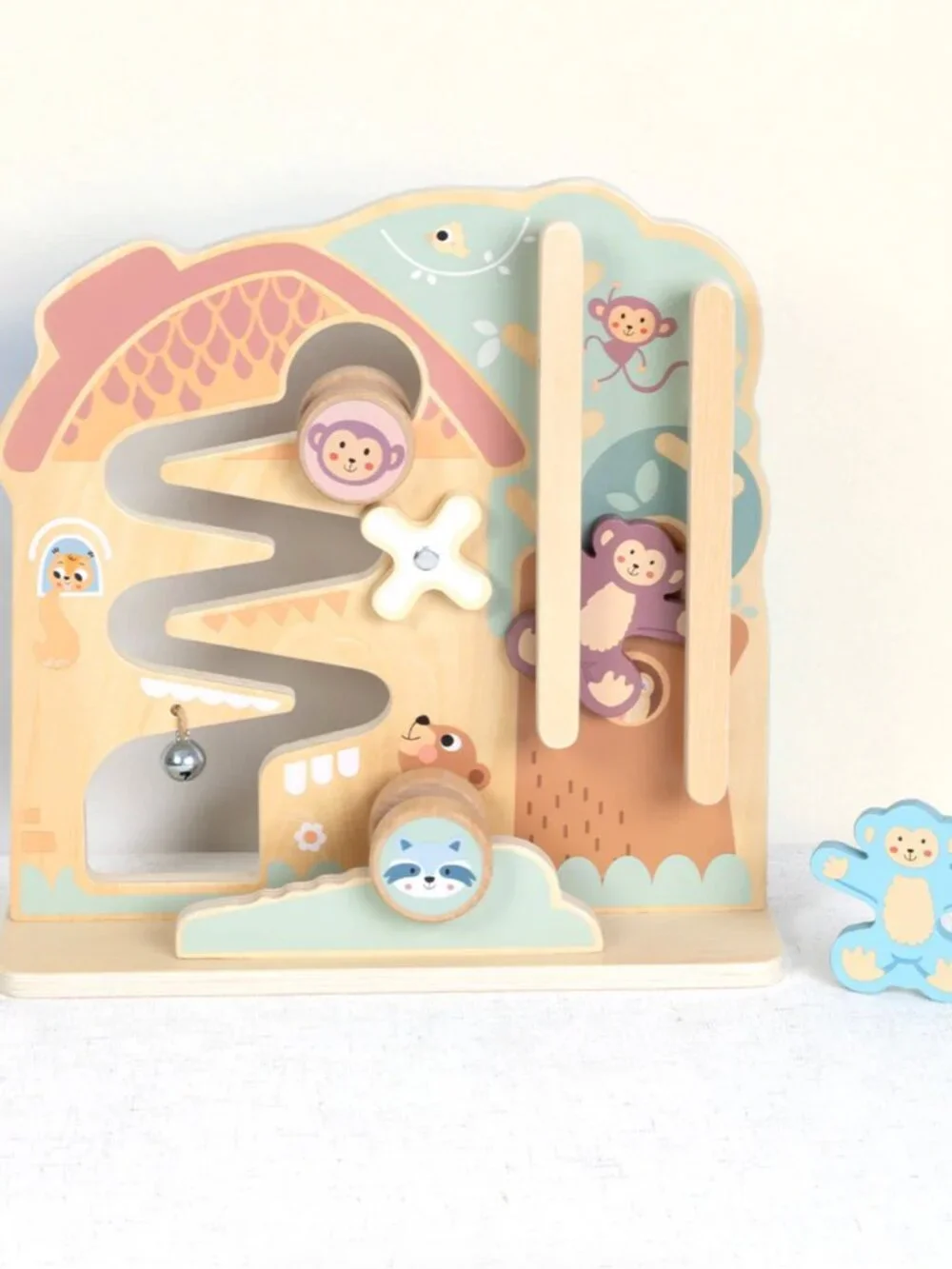 Montessori Wooden Activity Maze Busy Board Toy Toddler Learning Game New
